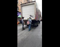 Boy and Girl Ride their Skateboard and Scooter Attached to Truck 