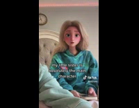 Two girls with cartoon face filter on