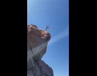 Collab SendItOfficiall - Man jump flip from cliff to water