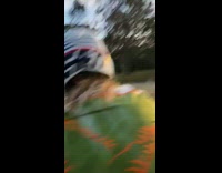 Guy riding ATV makes car alarm go off 