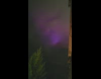 Family reacts to night sky changing colors