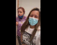 Girl swallows brace brackets xray