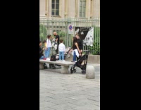 Mother and Daughter TikTok dance son watches