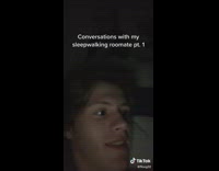 Roommate tries to sleepwalk to class 