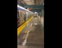 Water from below station comes up 