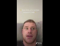 Guy asks to think of a color and number 