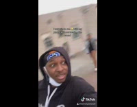 Collab BitchIG2 - Guy black champion hoodie running slow motion girl chase