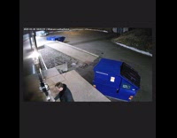 Man comes out office slips on stairs