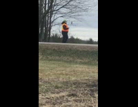 Woman traffic reflective vest vlog