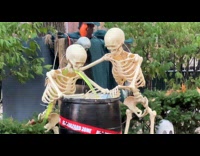 Park full of scary decorations for Halloween