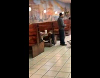 Toddler does somersault from booth 