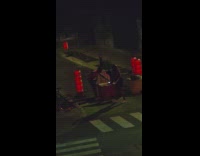 Three women tiktok on the road with barriers