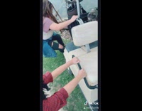 Golf cart drove off golf course pond