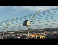 NASCAR car almost crashes 