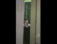 Lady Catches Man Lip Syncs Song as it Plays