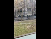 Guy skateboard falls brick building black shirt