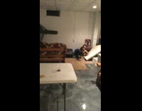 Treadmill Girl Tries to Play Beer Pong Falls Off