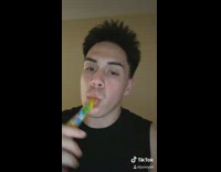 VIBES - Guy slurps yellow jello and chokes on it