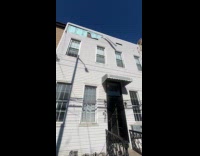 Piece of broken wall blown by wind