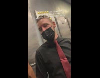 Guy tells friend to say a word and walks away hitting head