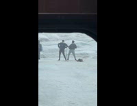 Collab IITW - Men Swings Hips Simultaneously Outside on Snow