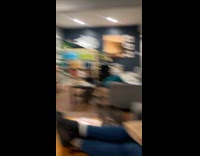 Cat watches and got scared on tv