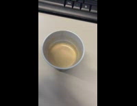 Guy sip coffee at work in the office and things get weird