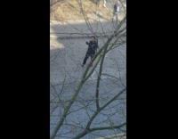 Guy sings along to sia in street