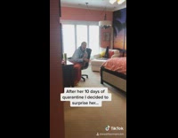 Sister covid black gas mask surprise laugh