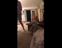 Guy red shirt high kicks friend in yellow motorcycle helmet white adidas shirt