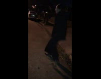 Collab BitchMP - Girl night time falls in driveway