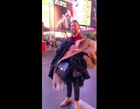 Man help carry clothes photo shoot city