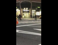 Person wears large gold orange chain body 