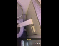 Guy clogs airplane toilet 
