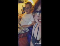 Lady Pranks her Mom as they Both Pose at Camera
