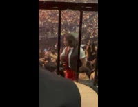 Man selfie video dramatic movement at concert