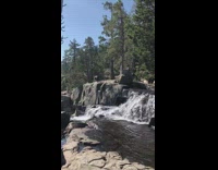 Black leggings girl back kick exercise mountain 