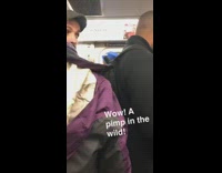 Wow! A pimp in the wild! Subway