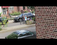 Two guys get into an argument in middle of street