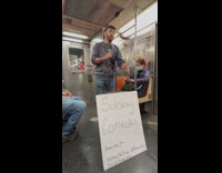 Guy makes and tell jokes inside train with passengers in NY 