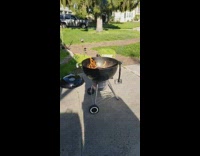 Mom reads charcoal coal directions black grill 