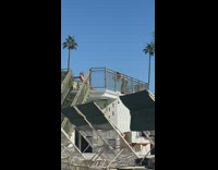 Woman in bikini flexes butt on the tower Part 1