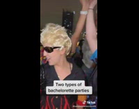 Bachelorette parties with two types of outfits funny and matching