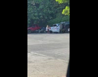 Two girls dance tiktok parking lot car