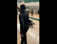 Kids throw guy up run away school