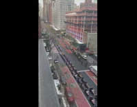 Police line up motorcycles to salute 