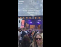 Random girl caught on video at music festival