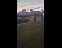 Dad scares daughters scary chuckie mask neighborhood 