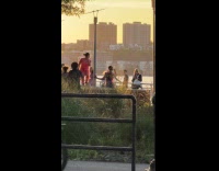 Couple does interpretative dance at park