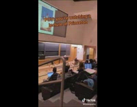 Girl shows a class shes attending at princeton